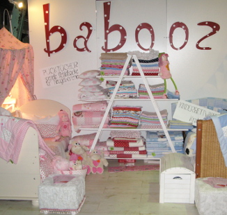 Der Messestand von babooz&reg; auf dem DaWanda Designmarkt in München